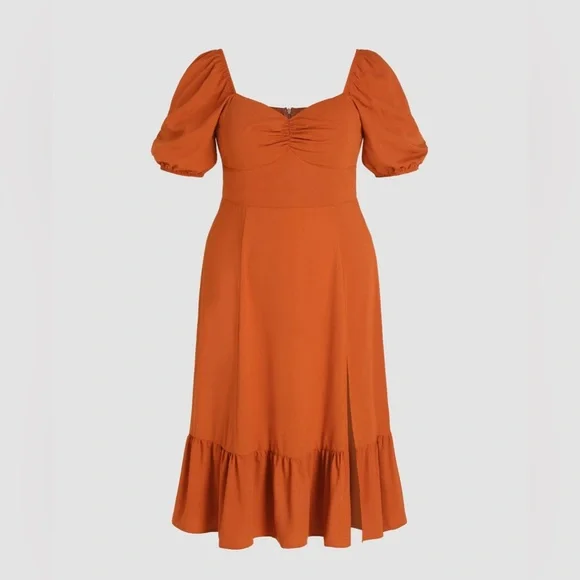 Burnt orange dress size 22-24 - Picture 2 of 5